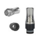 ANTI SPIT BACK STAINLESS STEEL & DELRIN 9 HOLE AIR FLOW WIDE BORE DRIP TIP